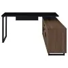 CoasterEveryday 801861 Maddox - L-Shape Office Computer Desk - Black