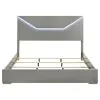 Coaster Fine Furniture 224971KEB2 Ives - King Side Rails & Slats, Box 2 of 2 - Gray High Gloss