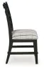 Benchcraft® D858-02 Benchcraft® D858-02 Ridgester - Dining Upholstered Side Chair (Set of 2) - Beige / Black