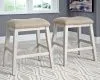 Ashley Furniture D394-024 Skempton - Upholstered Stool (Set of 2) - White