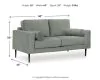 Ashley Furniture 4110235 Hazela - Loveseat - Charcoal