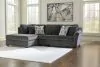 Ashley Furniture 35504S1 Ashley Furniture 35504S1 Biddeford - 2-Piece Sectional With Laf Corner Chaise - Ebony
