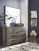 Ashley Furniture B211/31/36/46/57/92 Ashley Furniture B211/31/36/46/57/92 Drystan - 5 Pc. - Dresser, Mirror, Chest, Queen Panel Headboard, Nightstand - Brown / Beige