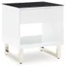 Ashley Furniture T756-3 Gardoni - Rectangular End Table - White / Black