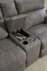 Ashley Furniture 61003S3 Ashley Furniture 61003S3 Next-Gen Durapella - 3-Piece Power Reclining Sectional Loveseat With Console - Slate