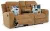 Ashley Furniture 3860594 Kanlow - Dbl Reclining Loveseat With Console - Honey