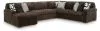 Ashley Furniture 98104S4 Ashley Furniture 98104S4 Midnight-Madness - 4-Piece Sectional With LAF Corner Chaise - Chocolate