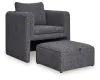 Ashley Furniture A3000754 Vreni - Accent Chair - Charcoal / Black