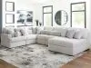 Ashley Furniture PC59106S3 Ashley Furniture PC59106S3 Cuddle Plush - 6-Piece Sectional With Armless Chaise And LAF Corner Chair - Arctic