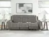 Ashley Furniture PC8350515 Mixed Motion - Power Reclining Sofa With Adjustable Headrest - Shadow