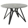 CoasterEveryday 193801-S5 Neil - 5 Piece Round Dining Table Set Concrete - Gunmetal