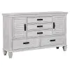 CoasterEssence 205330Q-S5 Franco - Queen 5 Piece Bedroom Set - Distressed White