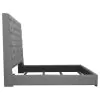CoasterEssence 300621KE Camille - Upholstered Eastern King Panel Bed - Gray