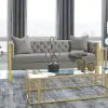 CoasterElevations 509111 Eastbrook - Velvet Upholstered Tufted Sofa - Gray