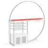 Coaster Fine Furniture 182798 Risley - 2-Door Circular LED Home Bar Cabinet High Gloss - White