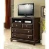 Furniture of America CM7383TV Litchville - Media Chest - Brown Cherry