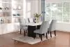New Classic 40-1221-D4C Faust - 5 Piece Dining Room Set (Adjustable Table & 4 Dining Chair) - Gray / White