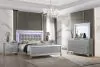 New Classic 02-9698S-35N New Classic 02-9698S-35N Valentino - 5/0 Queen 5 Piece Bedroom Set (Bed & Dresser & Mirror & 2 Nightstands) - Silver