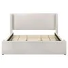 Coaster Fine Furniture 310078KE Alamosa - Boucle Upholstered Eastern King Wingback Platform Bed - White