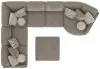Jackson Furniture Industries 3145/63/59/31/96/28-28 Jackson Furniture Industries 3145/63/59/31/96/28-28 Turner - 5 Piece Sectional With RSF Cuddler With Cocktail Ottoman - Mushroom
