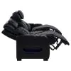 Coaster Fine Furniture 603251PP Zuma - Faux Leather Dual Power Reclining LED Sofa - Black