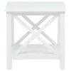 Coaster Fine Furniture 722087 Skyview - Square Pine Wood Side End Table With Shelf - White