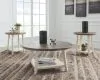 Ashley Furniture T377-13 Bolanbrook - Occasional Table Set (Set of 3) - White / Brown / Beige