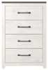 Ashley Furniture B1190-44 Gerridan - Four Drawer Chest - White / Gray