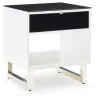 Ashley Furniture T756-3 Gardoni - Rectangular End Table - White / Black