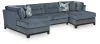 Benchcraft® 33003S3 Benchcraft® 33003S3 Maxon Place - 3-Piece Sectional With Double Chaise - Navy
