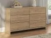 Ashley Furniture PCB1121-31 Gramburg - Six Drawer Dresser - Warm Natural Brown