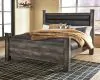 Ashley Furniture B440B6 Wynnlow - King Upholstered Poster Bed - Gray