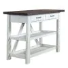 Liberty Furniture 139WH-SR5536 Farmhouse - Server - Two Tone White / Wood Tone