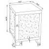 CoasterElevations 722497 Gillian - Rectangular Mirrored Acrylic Side End Table - Silver