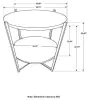 CoasterEssence 935993 Axel - Round Accent Table With Open Shelf - Natural And Gunmetal