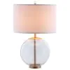 CoasterEssence 961227 Kenny - Drum Shade Clear Glass Table Lamp - Brass