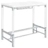 Coaster Fine Furniture 182101 Norcrest - Acrylic Leg Bar Table - White High Gloss