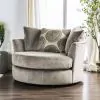 Furniture of America SM5142GY-CH Bonaventura - Swivel Chair - Gray / Pattern