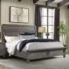 Intercon FG-BR-4965KB-STE-C Forge - King Bed - Brushed Steel