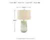 Ashley Furniture L100724 Shavon - Ceramic Table Lamp  - Beige / White