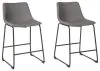 Ashley Furniture D372-824 Ashley Furniture D372-824 Centiar - Upholstered Barstool (Set of 2) - Gray