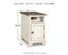 Ashley Furniture T523-7 Realyn - Chair Side End Table - AC / USB - White / Brown