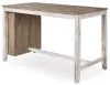 Ashley Furniture D394-32 Skempton - Rectangular Counter Table With Storage - White