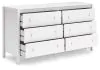 Ashley Furniture EB1810-231 Hallityn - Six Drawer Dresser - White