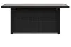 Ashley Furniture P792-773 Beachcroft - Rectangular Fire Pit Table - Black / Light Gray
