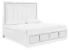 Ashley Furniture B822B4 Chalanna - King Upholstered Storage Bed - White