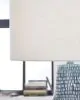 Ashley Furniture L207474 Schylarmont - Metal Table Lamp - Antique Gray / White