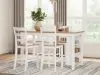 Ashley Furniture D398/13/124(2) Ashley Furniture D398/13/124(2) Gesthaven - 5 Pc. - Rectangular Dining Room Counter Table, 4  Barstools - Natural / White