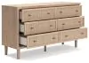 Ashley Furniture B1199/231/36/345/87/184/B100-12 Ashley Furniture B1199/231/36/345/87/184/B100-12 Cielden - 6 Pc. - Dresser, Mirror, Chest, Full Panel Bed - Two-Tone