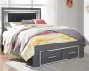 Ashley Furniture B214/31/36/87/84S/86 Ashley Furniture B214/31/36/87/84S/86 Lodanna - 5 Pc. - Dresser, Mirror, Full Panel Bed with 2 Storage Drawers - Gray